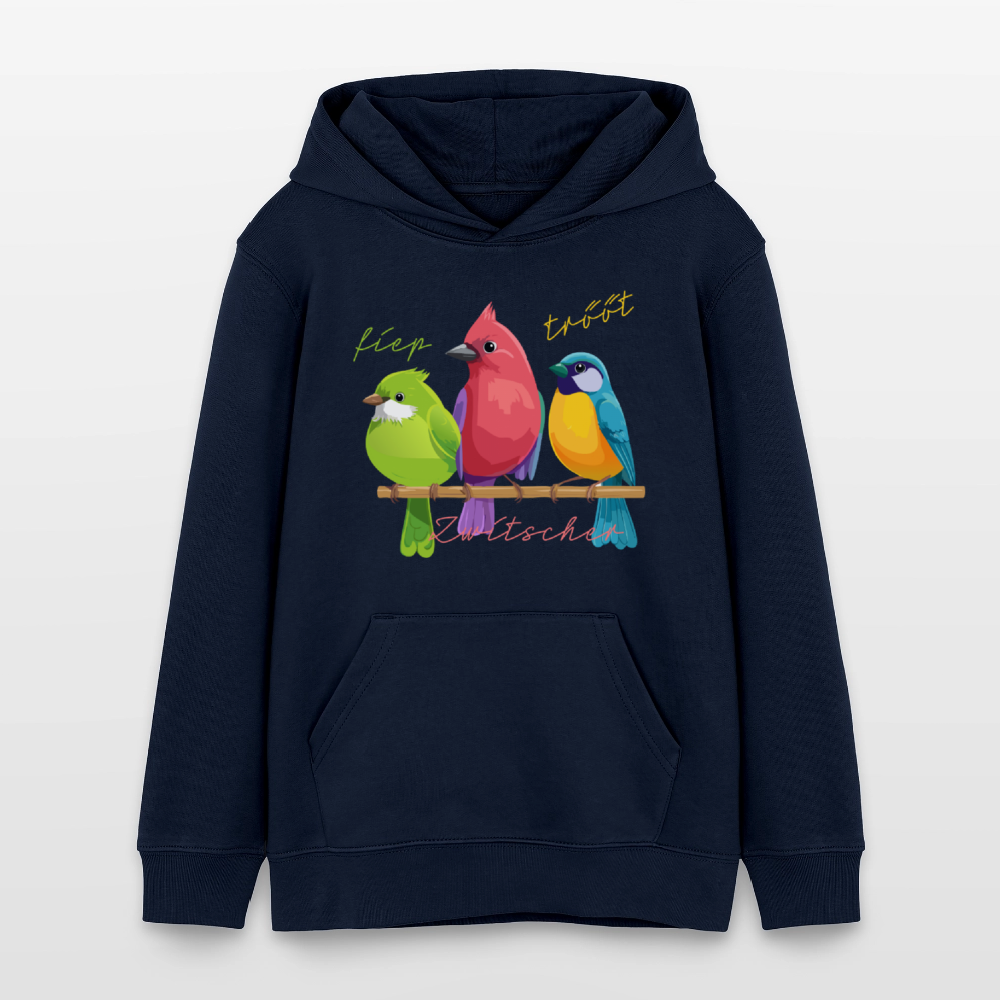 MNJS TEENS Bio-Hoodie mit ZWITSCHERGÄNG PRINT - Navy