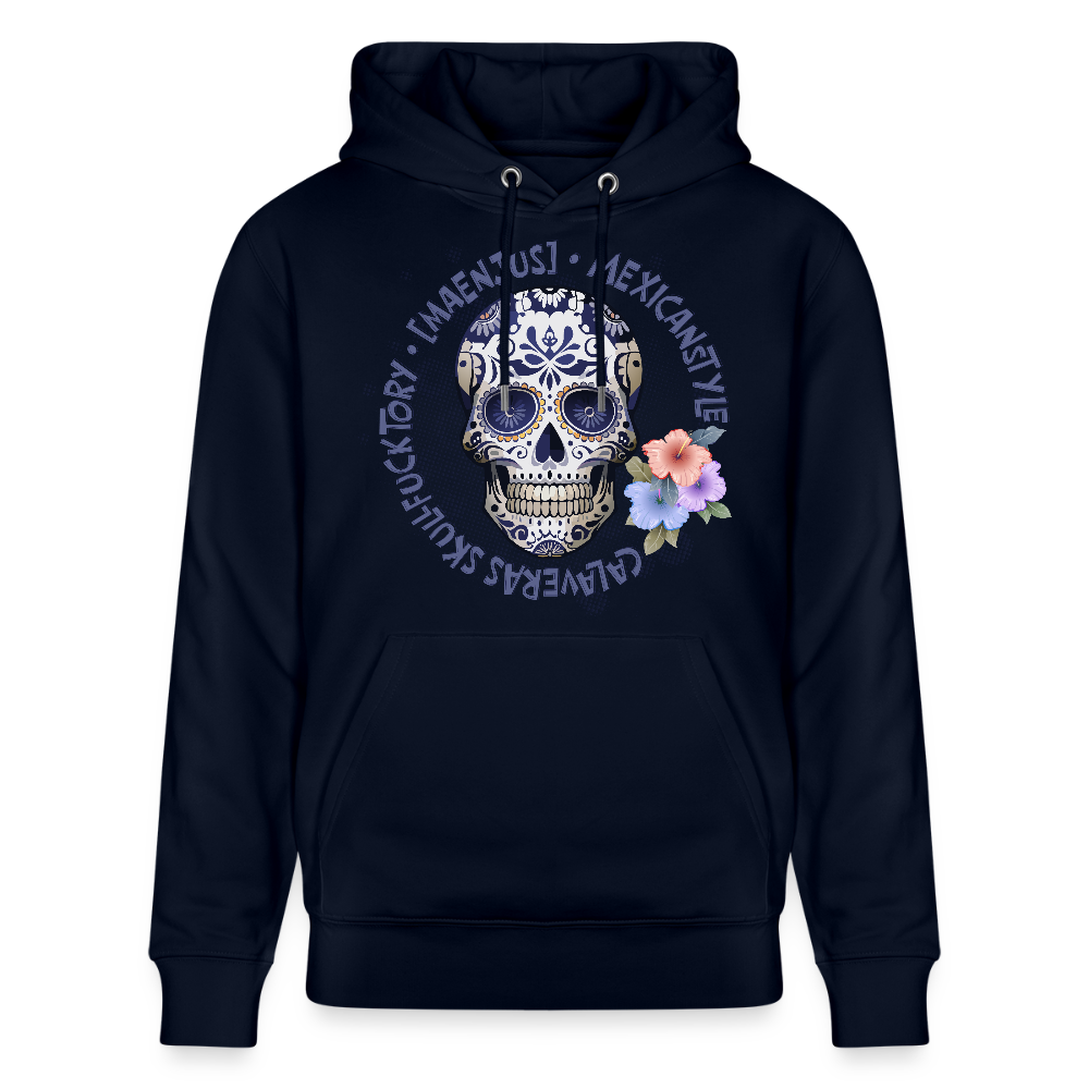 Unisex Bio-Hoodie mit MAENJUS MEXICANSTYLE PRINT - Navy