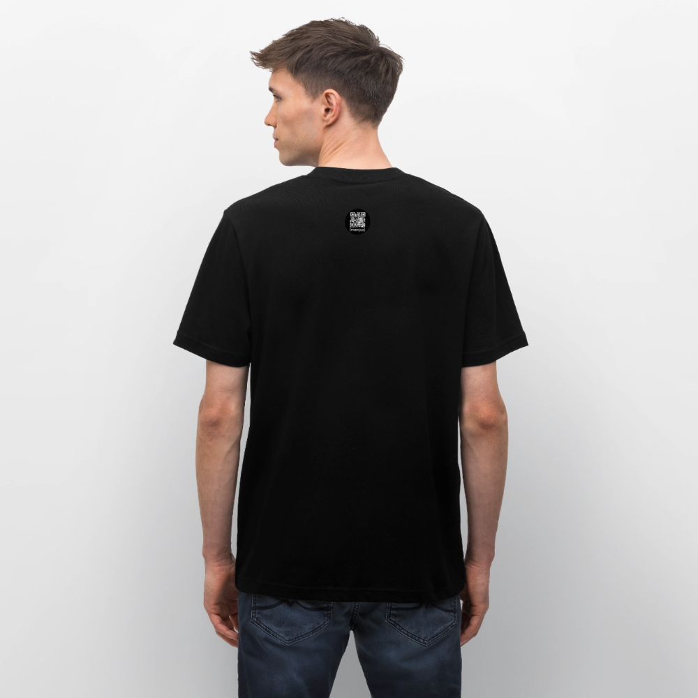 Unisex Bio-T-Shirt mit MAENJUS SUBMARINE SHIPYARD PRINT Vorderseite - Schwarz