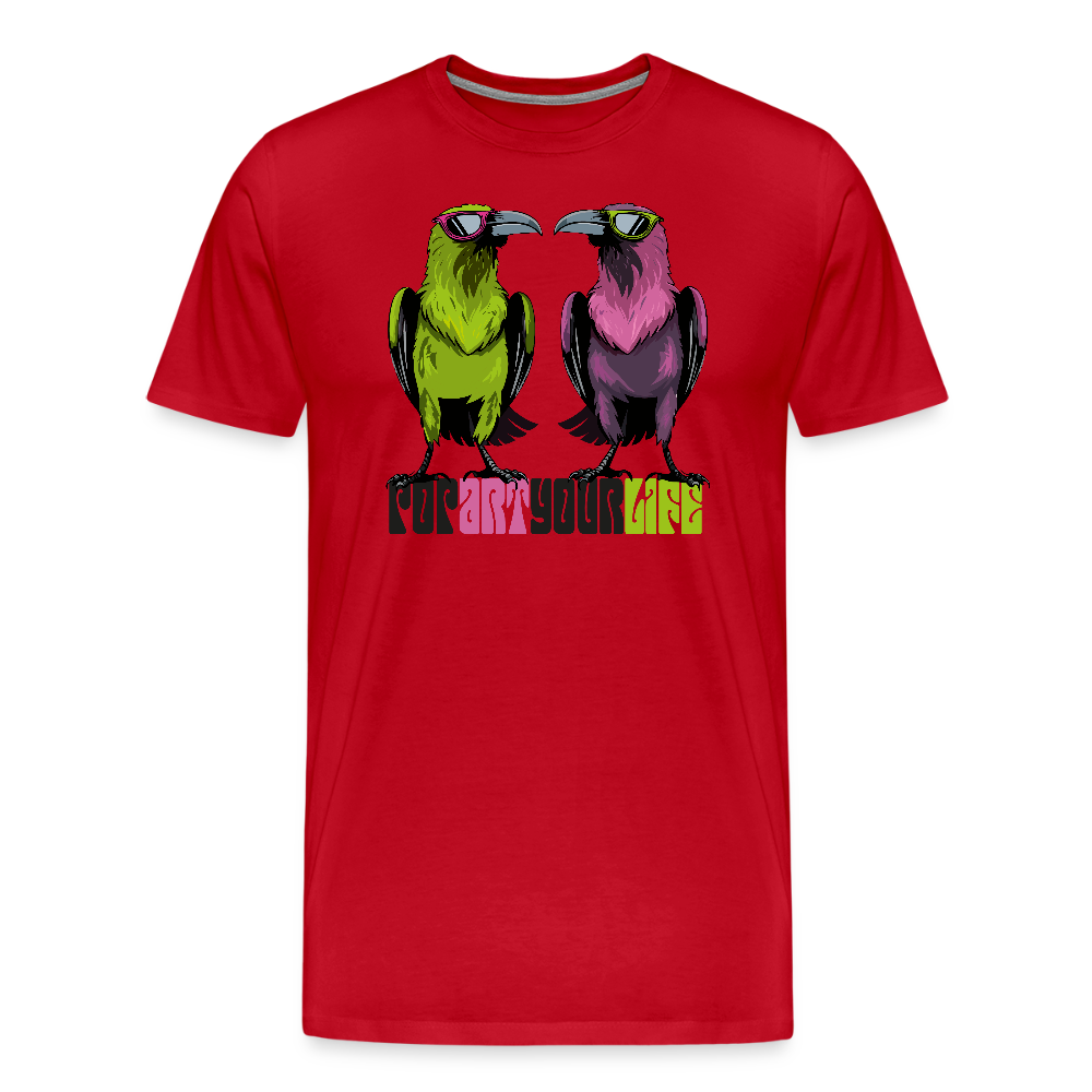 Männer Premium T-Shirt mit POPART YOUR LIFE PRINT - Rot