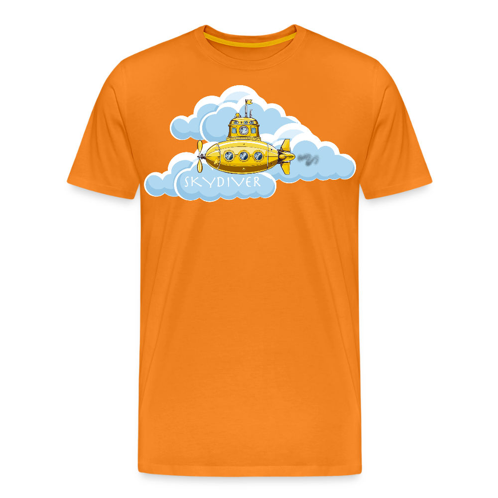 Männer Premium T-Shirt mit SKYDIVER PRINT - Orange
