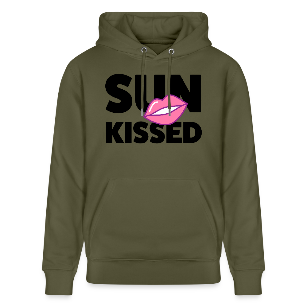 Unisex Hoodie mit SUN KISSED PRINT - Khaki Grün