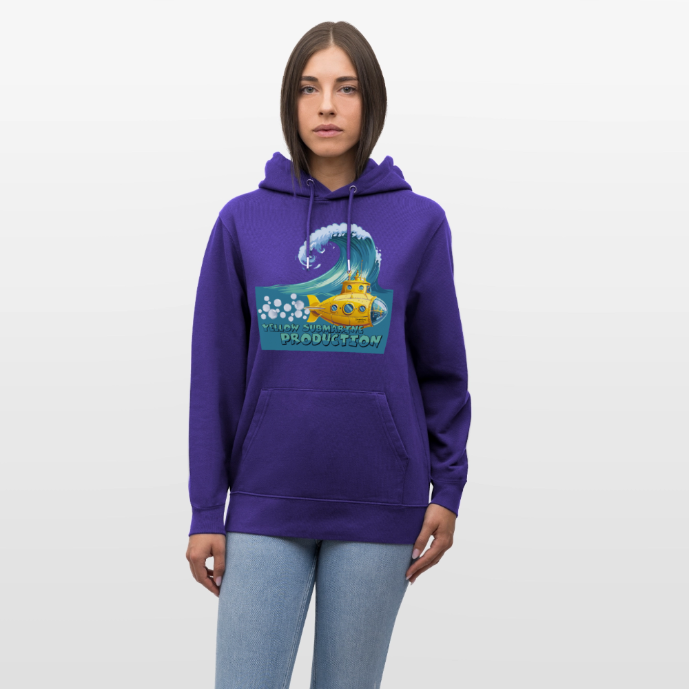 Unisex Bio-Hoodie mit YELLOW SUBMARINE PRODUCTION PRINT - Purple Love 
