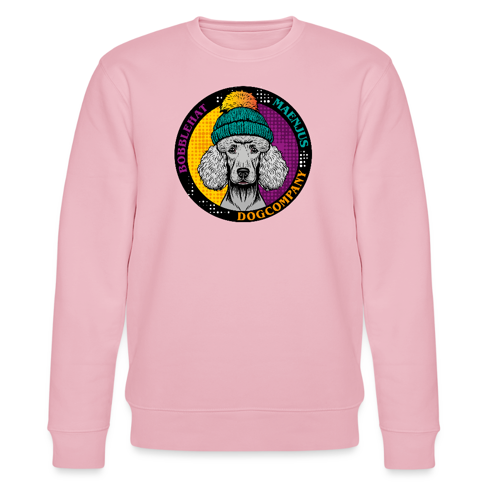 Unisex Bio-Sweatshirt mit BOBBLEHAT DOGCOMPANY PRINT - Hellrosa