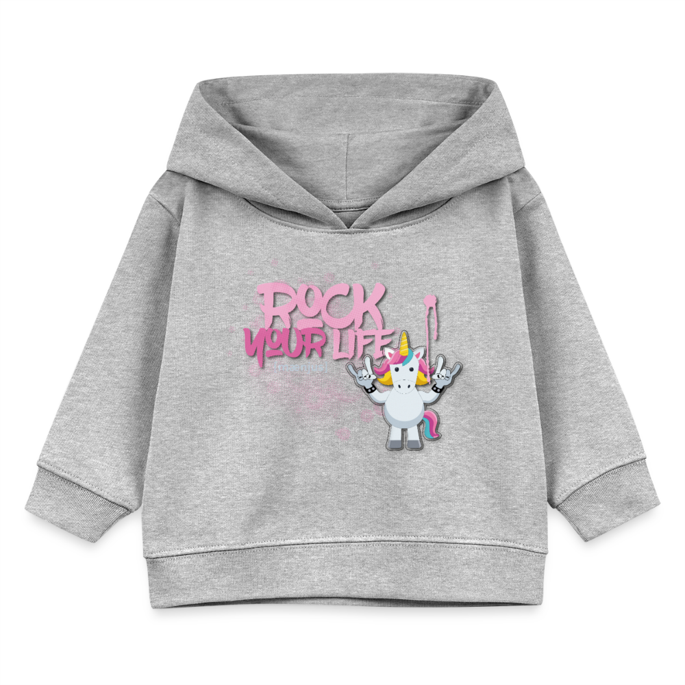 MNJS KIDS Bio Hoodie mit ROCK YOUR LIFE PRINT - Grau meliert