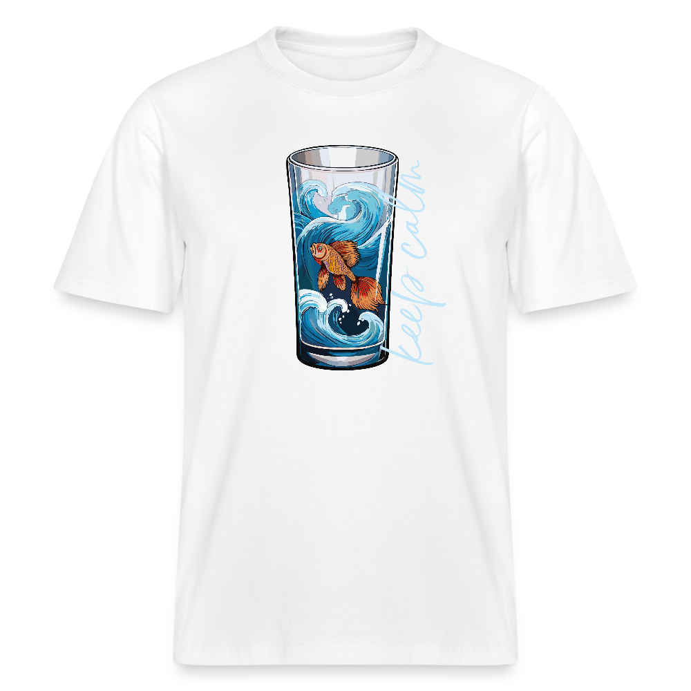 Unisex Bio-T-Shirt mit KEEP CALM PRINT - Weiß