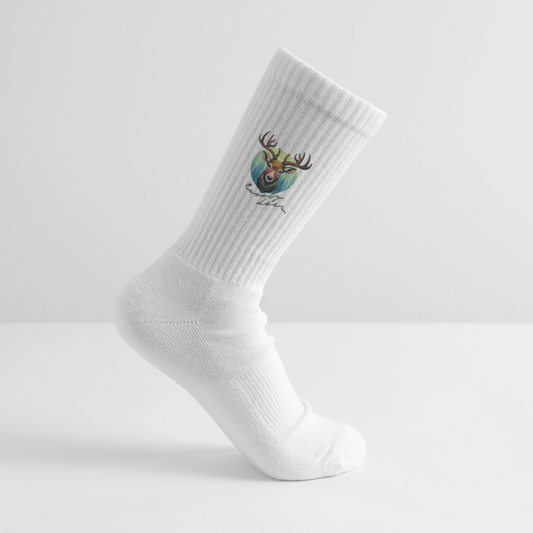 Tennissocken mit LOVELY DEER Print - Weiß