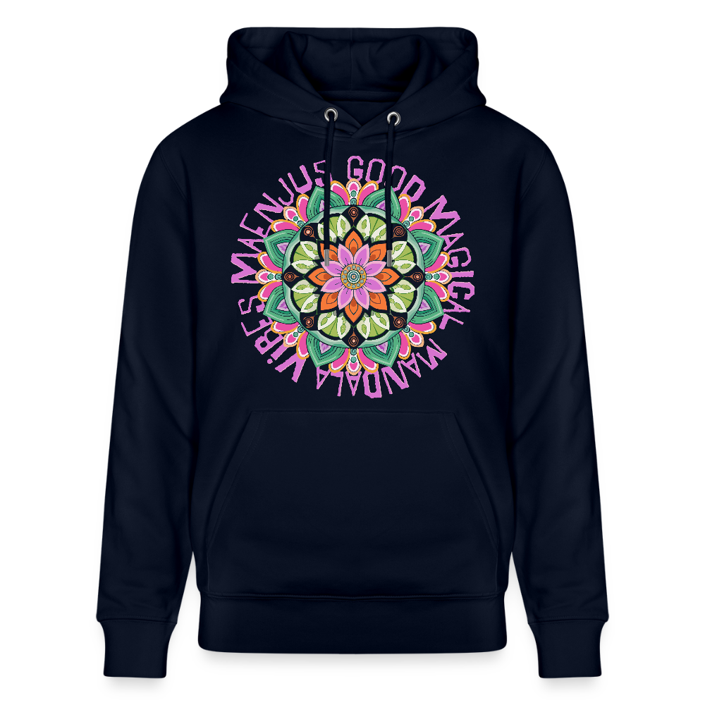 Unisex Bio-Hoodie mit MANDALA VIBES PRINT - Navy