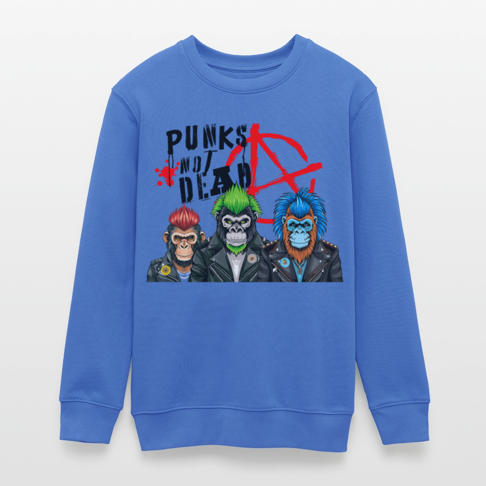 MNJS TEENS Bio Sweatshirt mit PUNKS NOT DEAD PRINT - carolina Blue