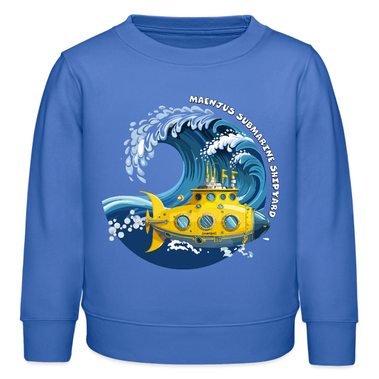 MNJS KIDS Mini Changer Bio Sweatshirt mit SUBMARINE SHIPYARD PRINT - carolina Blue