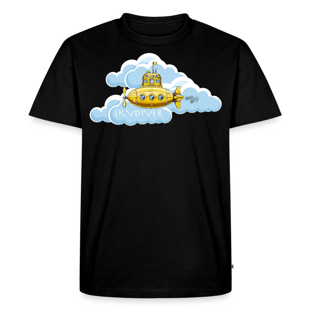 Männer Premium T-Shirt mit SKYDIVER PRINT - Schwarz