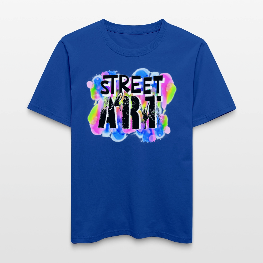 Unisex Bio-T-Shirt mit STREET ART PRINT - Dunkelblau