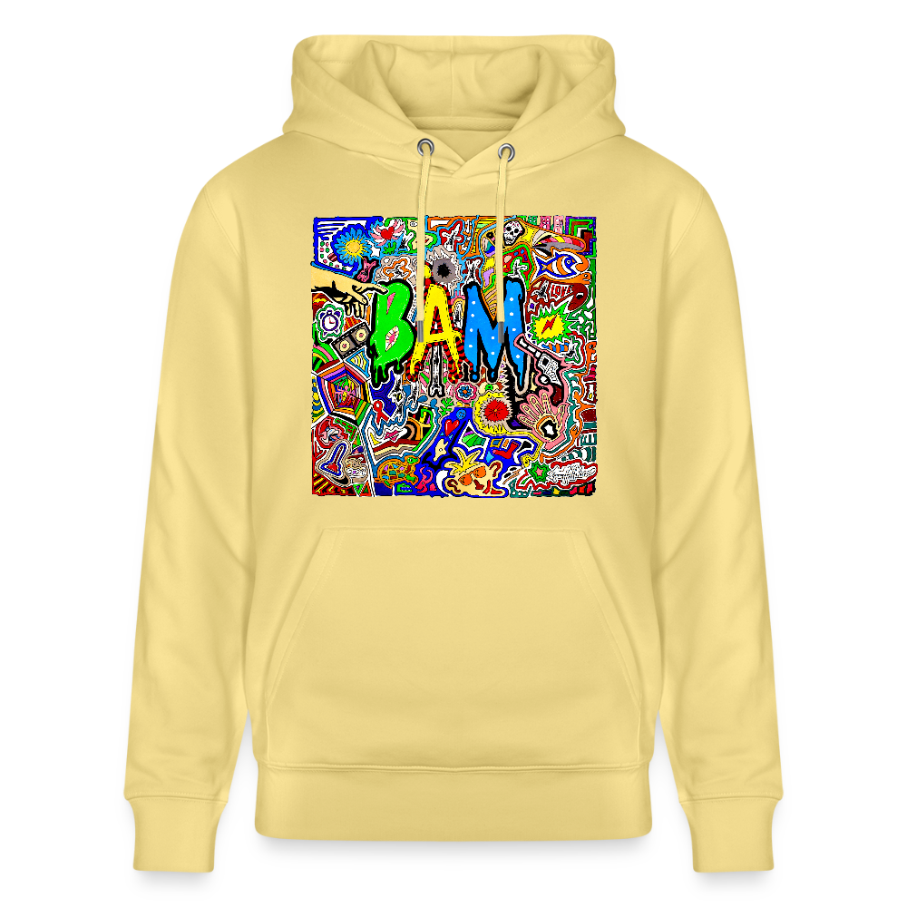 Unisex Bio-Hoodie mit BÄM PRINT - Gelb Viva 