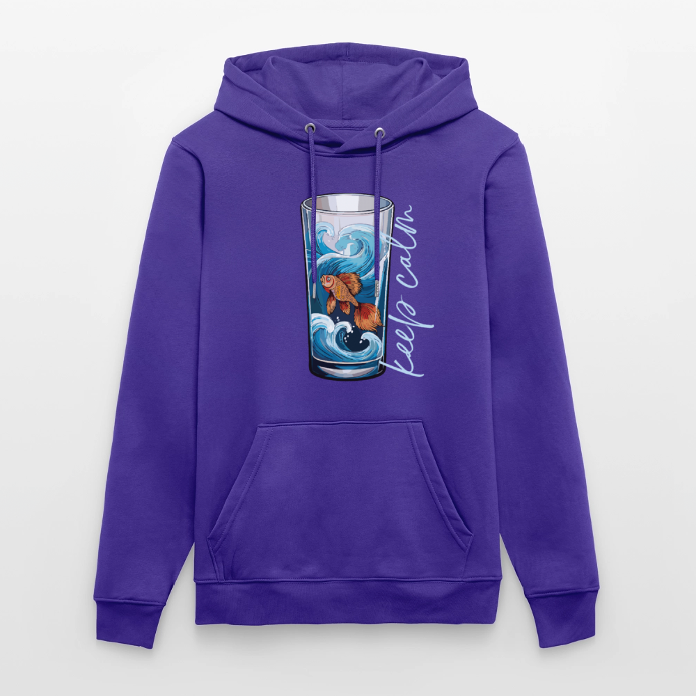 Unisex Bio-Hoodie mit KEEP CALM PRINT - Purple Love 