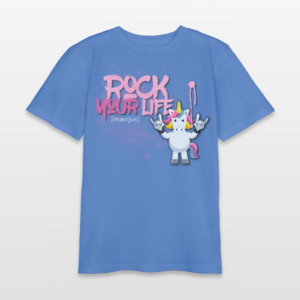 MNJS TEENS Bio T-Shirt mit ROCK YOUR LIFE PRINT - Blau