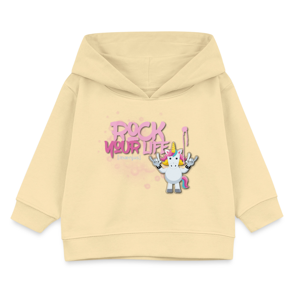 MNJS KIDS Bio Hoodie mit ROCK YOUR LIFE PRINT - Creme