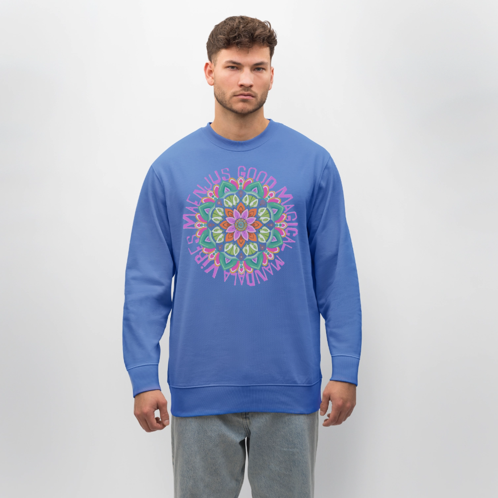 Unisex Bio-Sweatshirt mit MANDALA VIBES PRINT - Blau