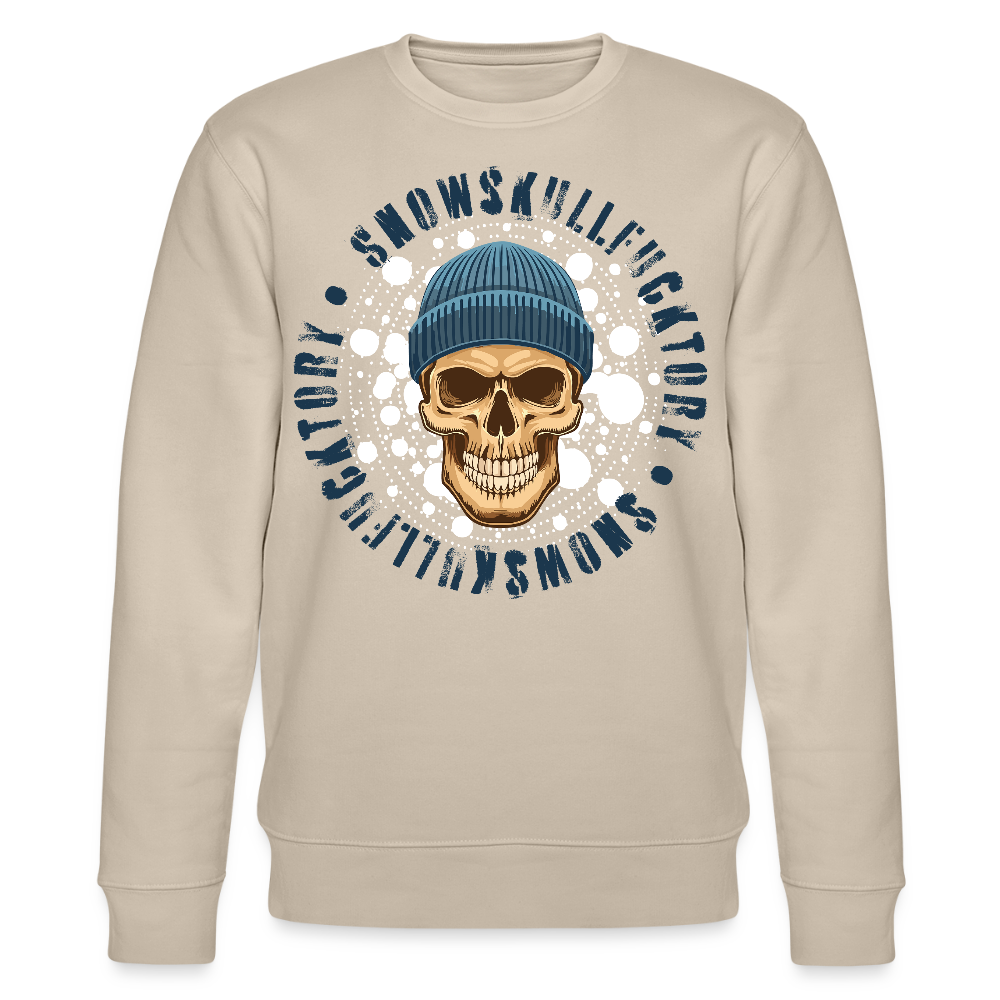 Unisex Bio-Sweatshirt mit SNOWSKULL PRINT - Beige