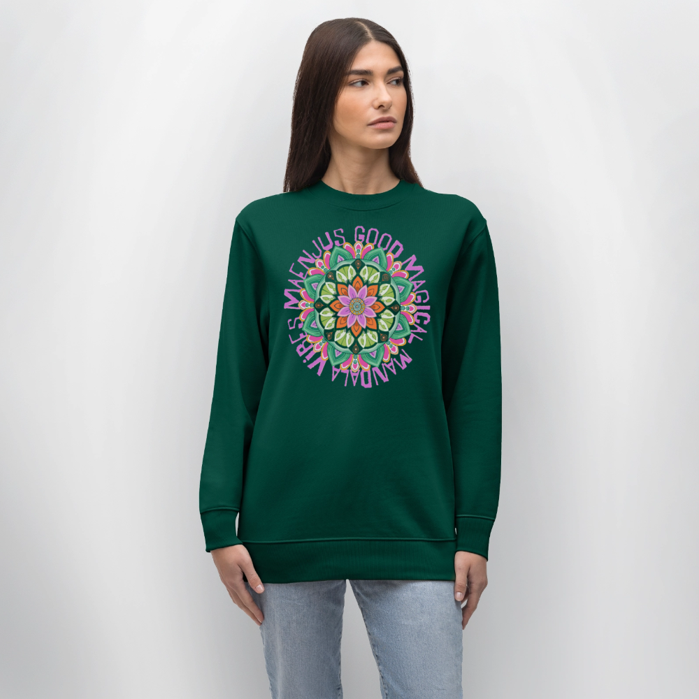Unisex Bio-Sweatshirt mit MANDALA VIBES PRINT - Forest