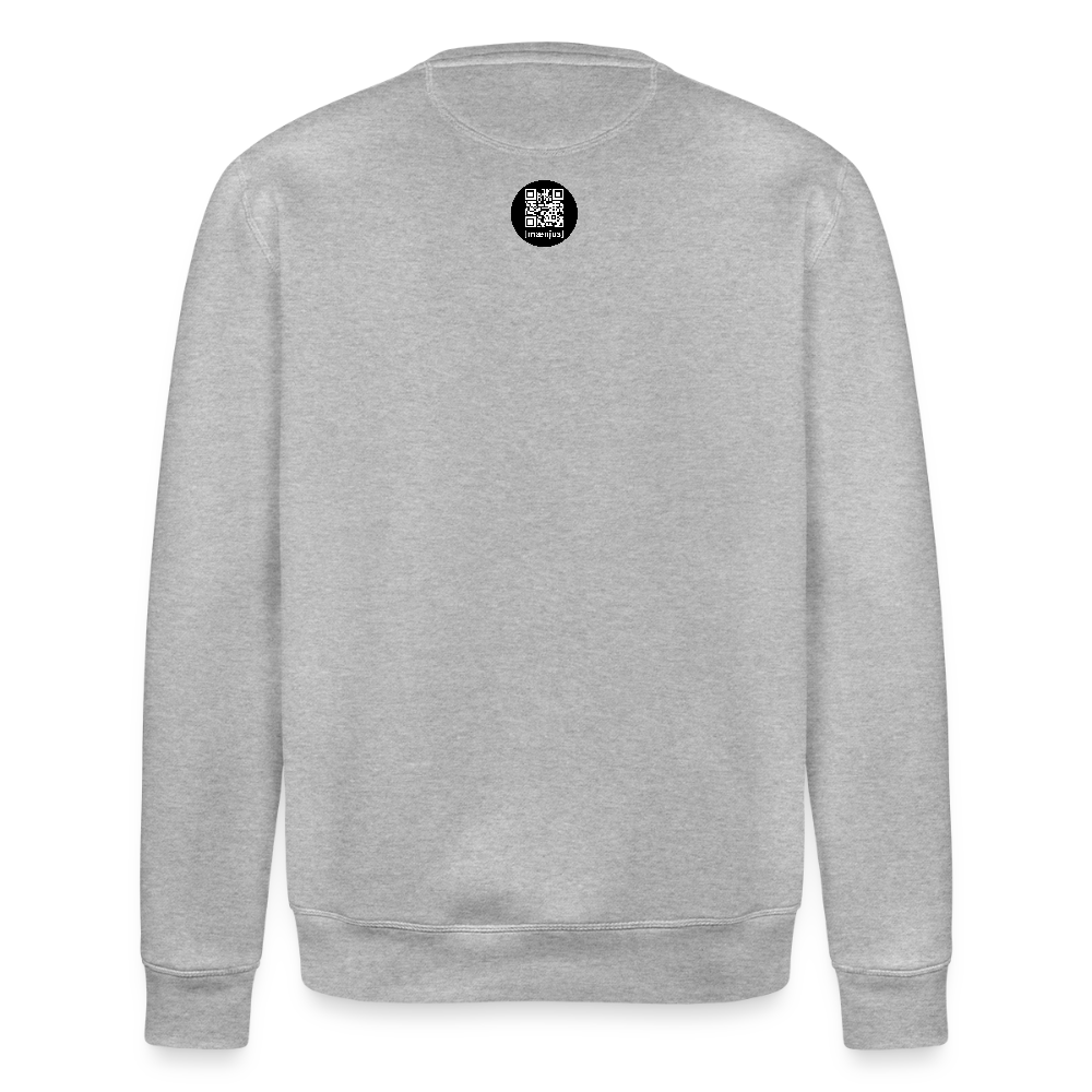 Unisex Bio-Sweatshirt mit BOO! PRINT - Grau meliert