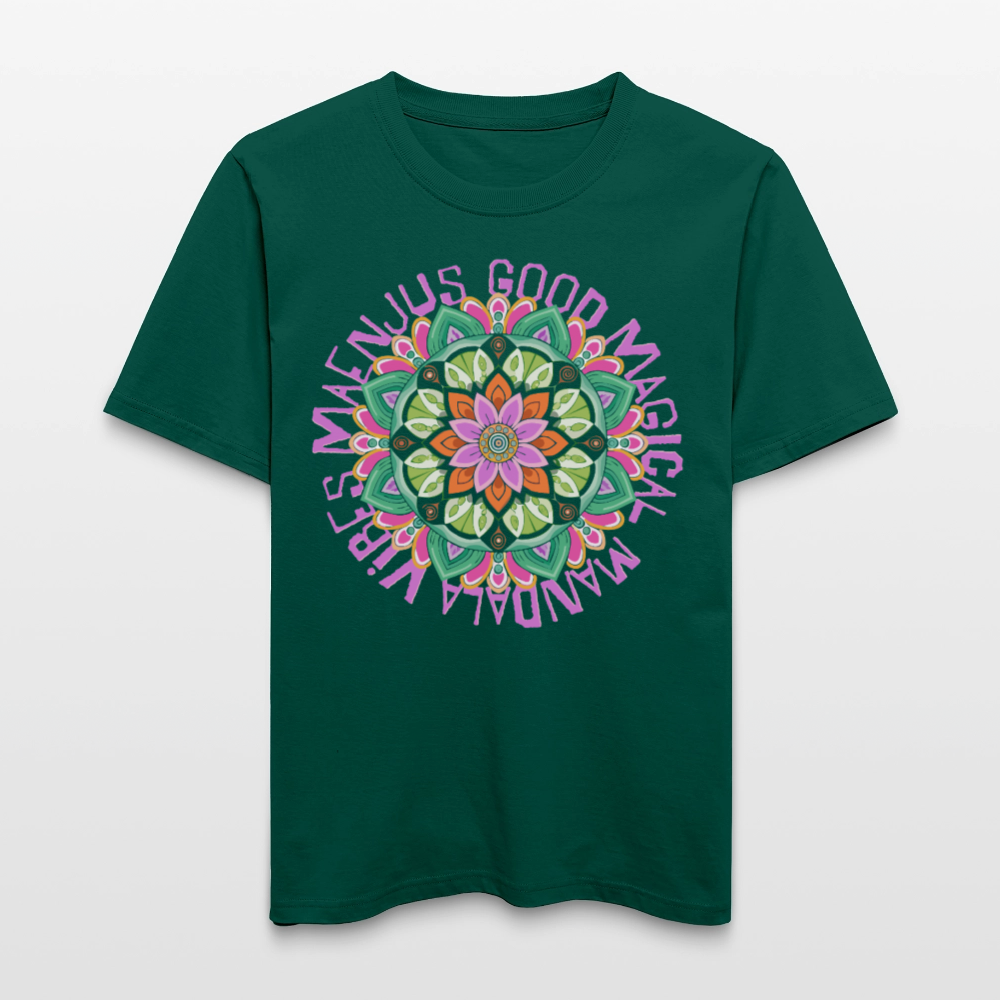 Unisex Bio-T-Shirt mit MANDALA VIBES PRINT - Forest