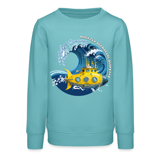 MNJS TEENS Bio Sweatshirt mit SUBMARINE SHIPYARD PRINT - Pastelltürkis