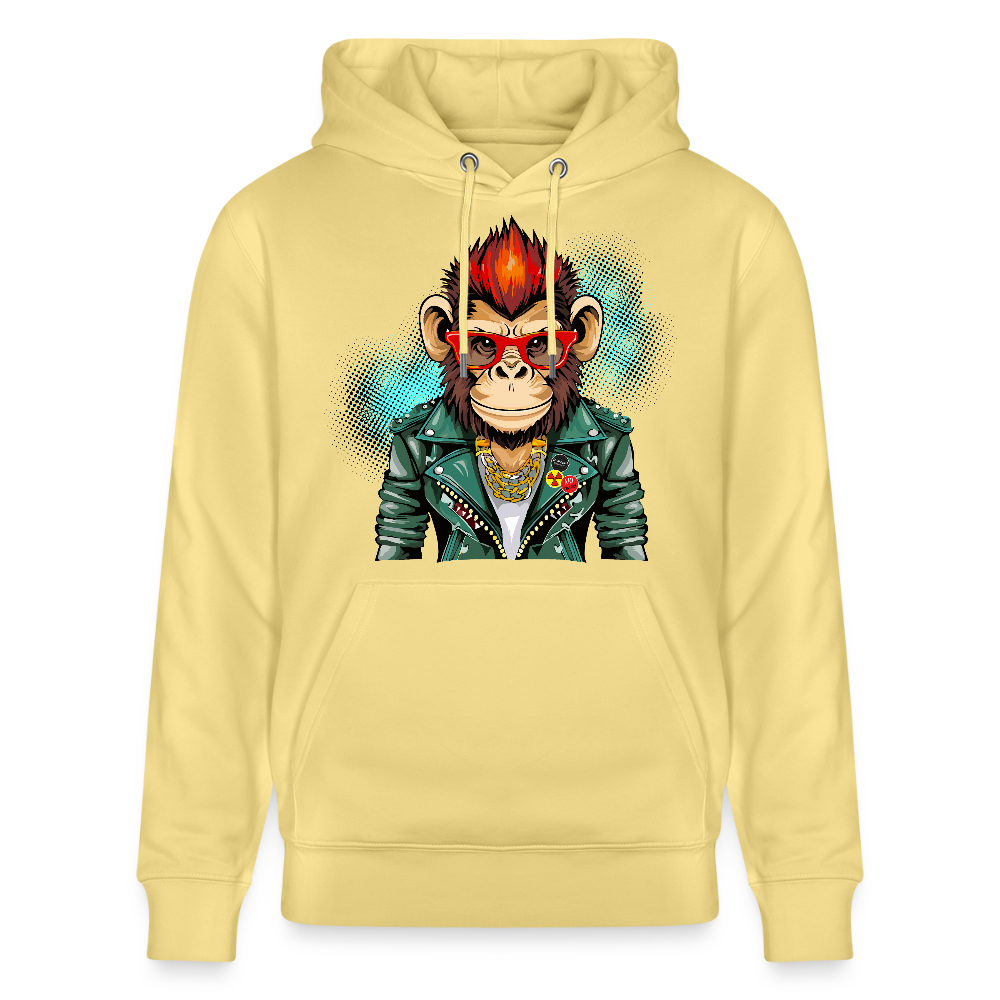 Unisex Hoodie mit MONKEY PRINT - Gelb Viva 