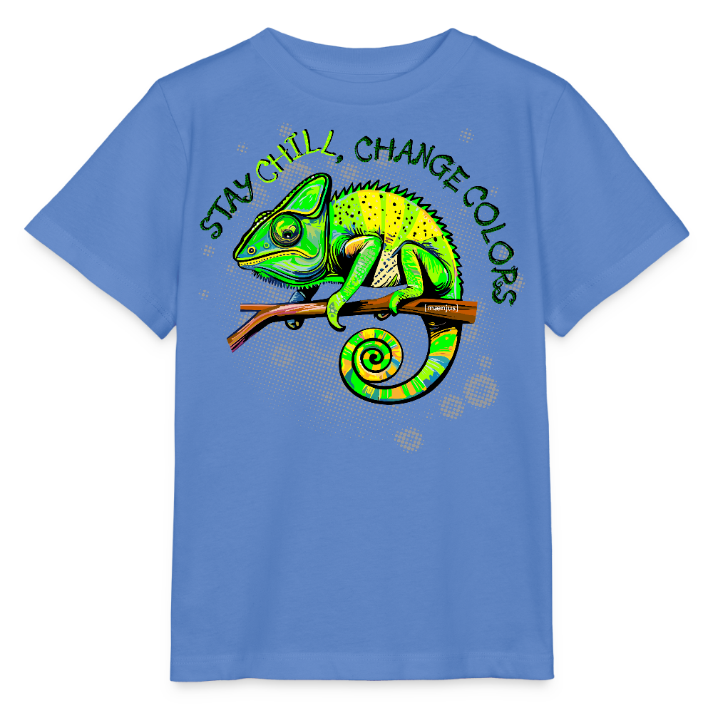 MNJS KIDS Bio T-Shirt mit CAMAELEON PRINT - Blau