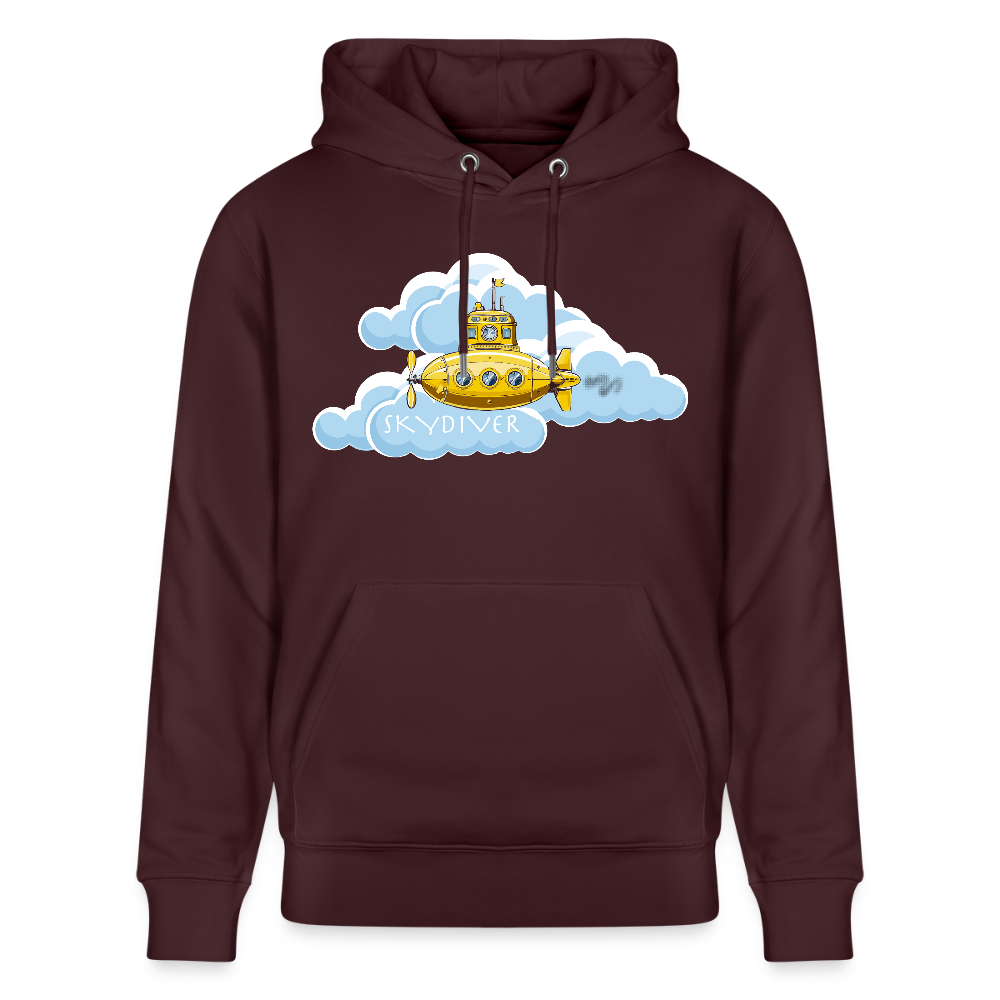 Unisex Hoodie mit SKYDIVER PRINT - Maroon