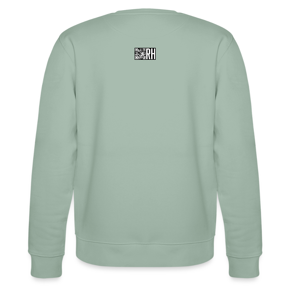 Unisex Bio-Sweatshirt mit ICE ICE BABY PRINT - Helles Graugrün