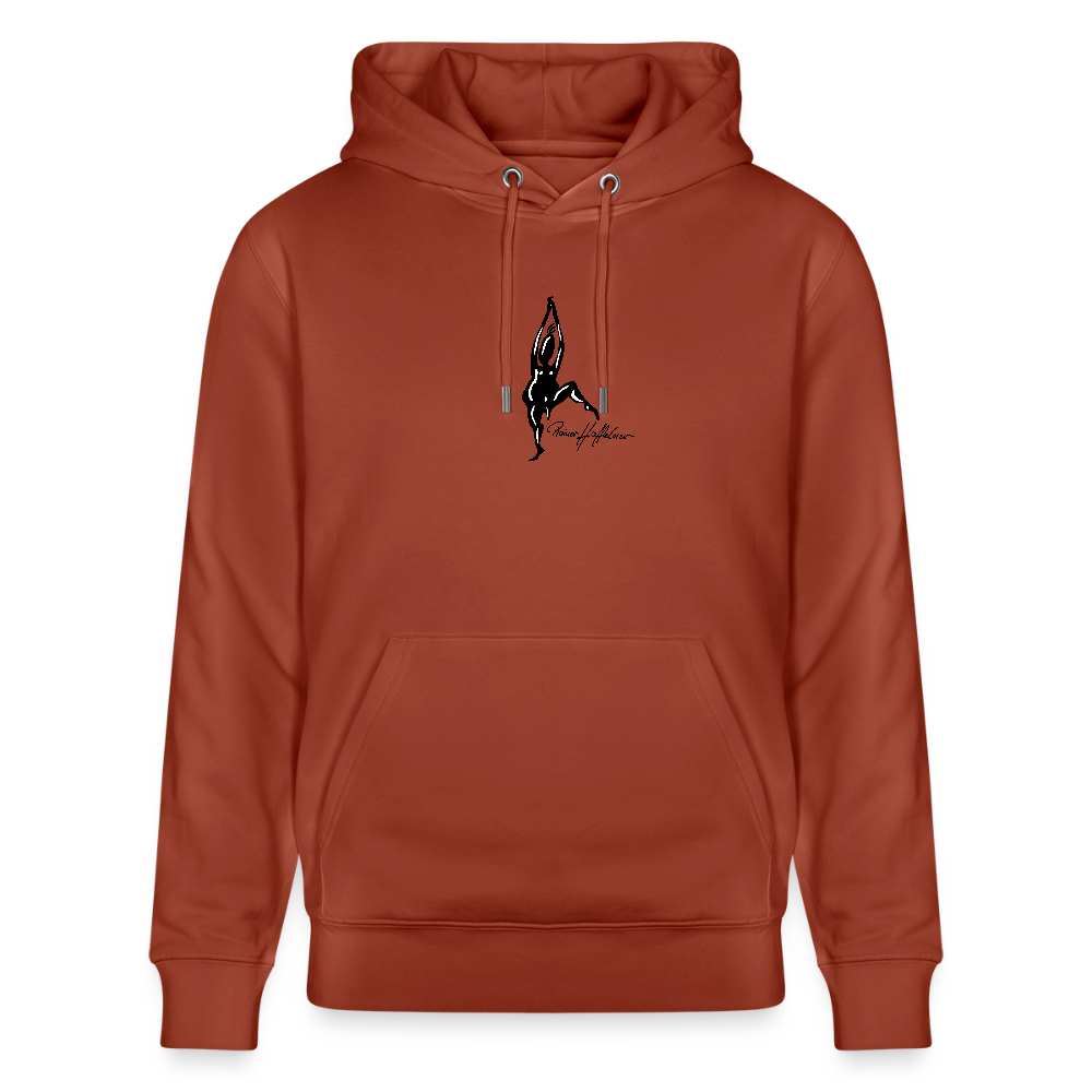 Unisex Bio-Hoodie mit TUSCHEMÄNNCHEN PRINT - Terrakotta