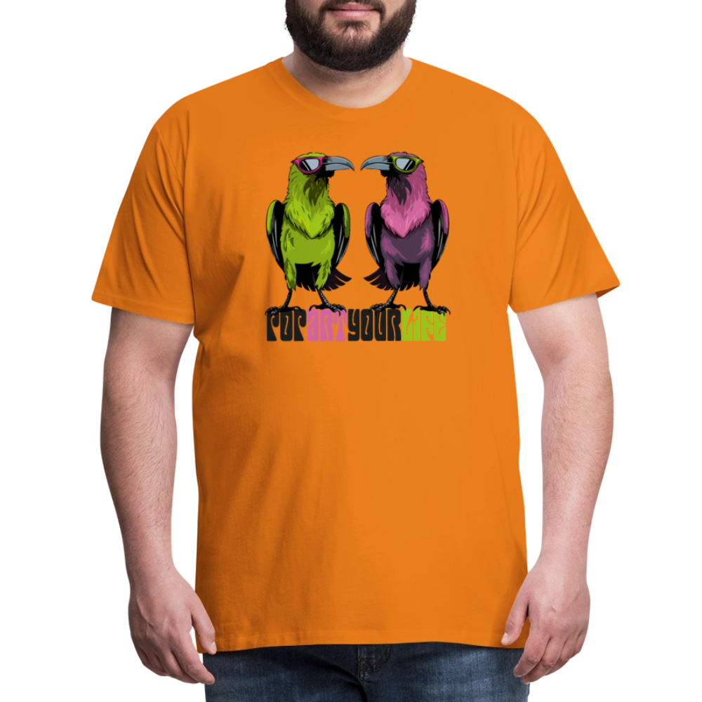 Männer Premium T-Shirt mit POPART YOUR LIFE PRINT - Orange