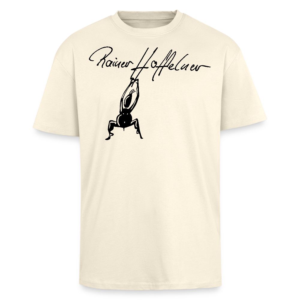 Heavy Oversize T-Shirt mit TUSCHEMÄNNCHEN PRINT - Creme