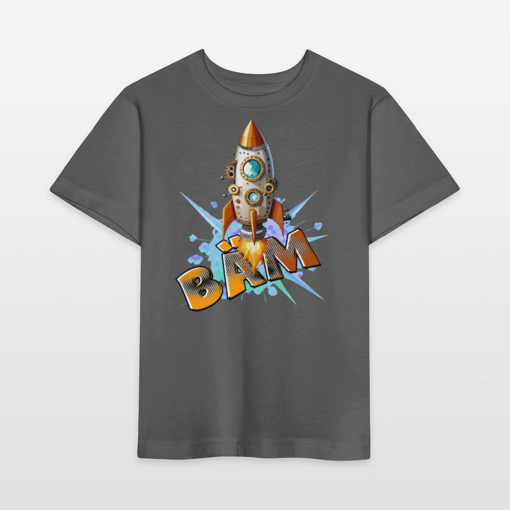 MNJS KIDS Bio T-Shirt mit BÄM PRINT - Anthrazit