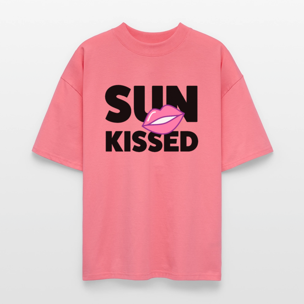Oversized Unisex T-Shirt mit SUN KISSED PRINT - Pink 
