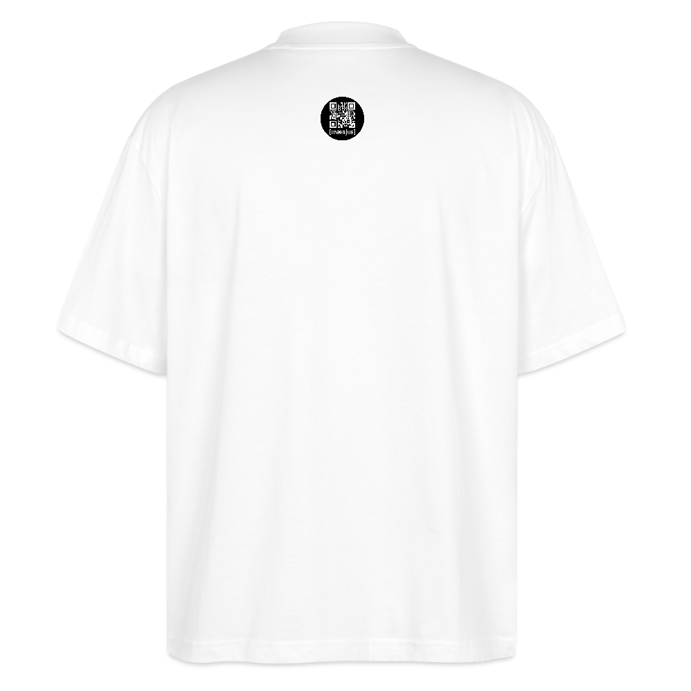 Oversized Unisex Bio T-Shirt mit KEEP CALM PRINT - Weiß