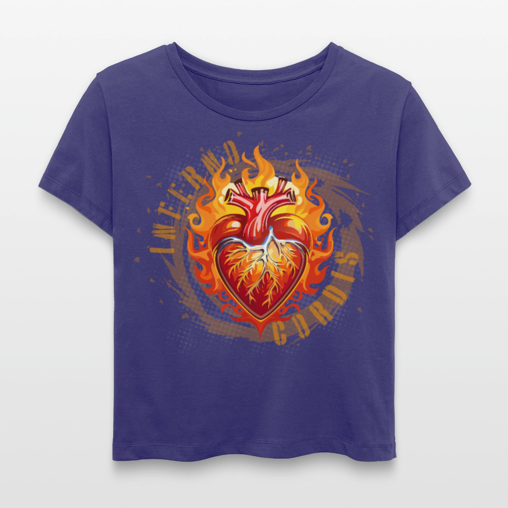 Frauen T-Shirt mit FEUERHERZ ORANGE PRINT - Dämmerung