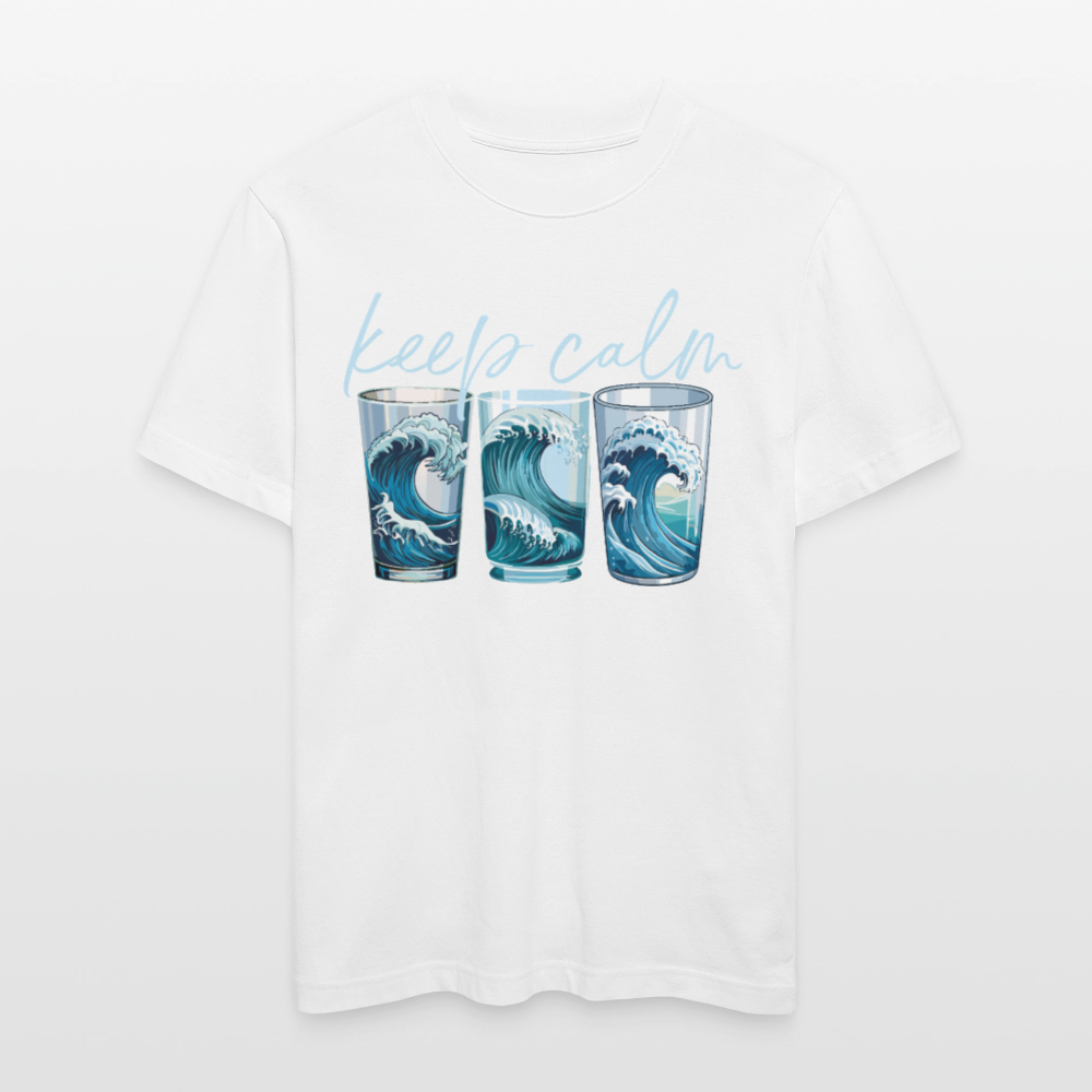 Unisex Bio-T-Shirt mit KEEP CALM PRINT - Weiß