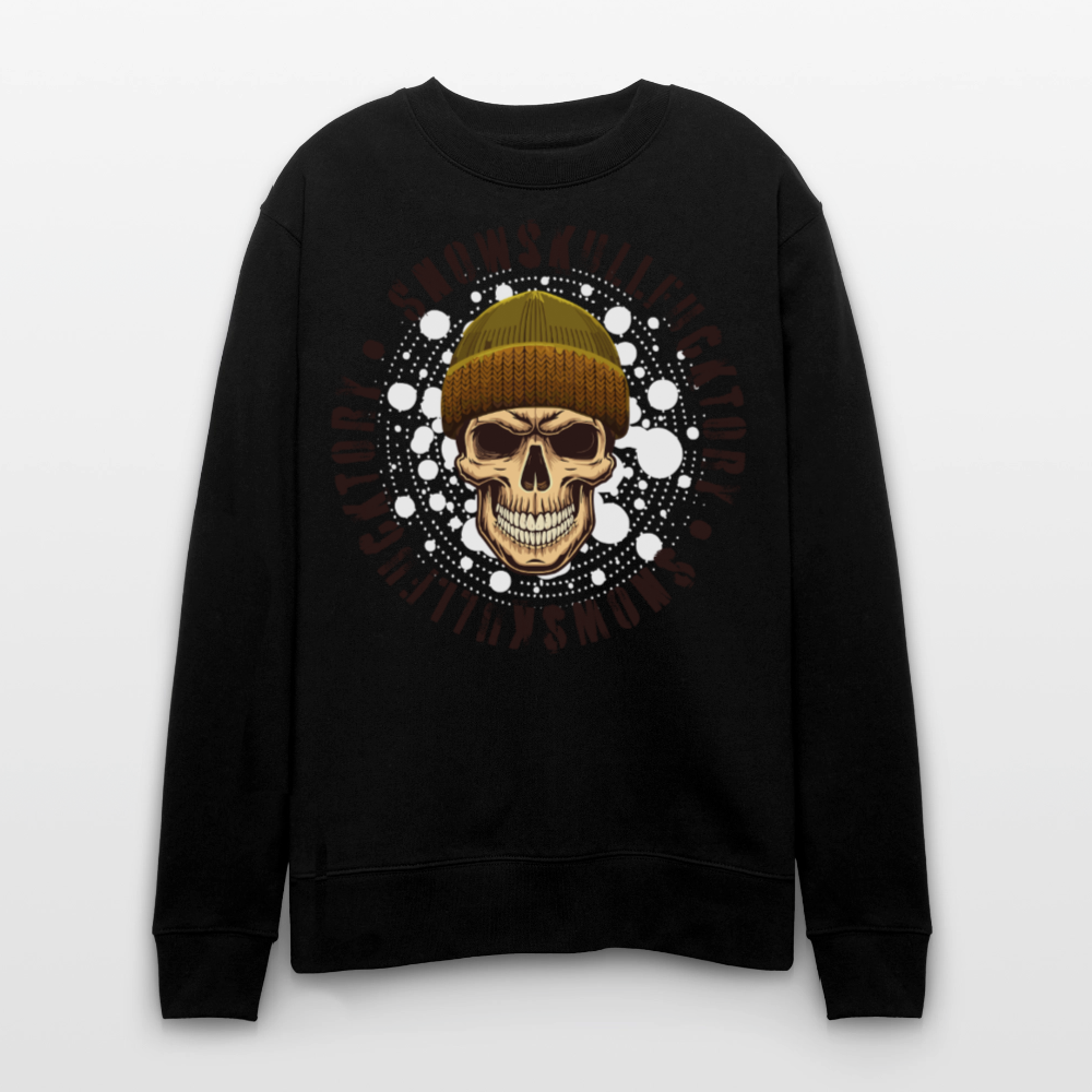 Unisex Bio-Sweatshirt mit SNOWSKULL PRINT - Schwarz