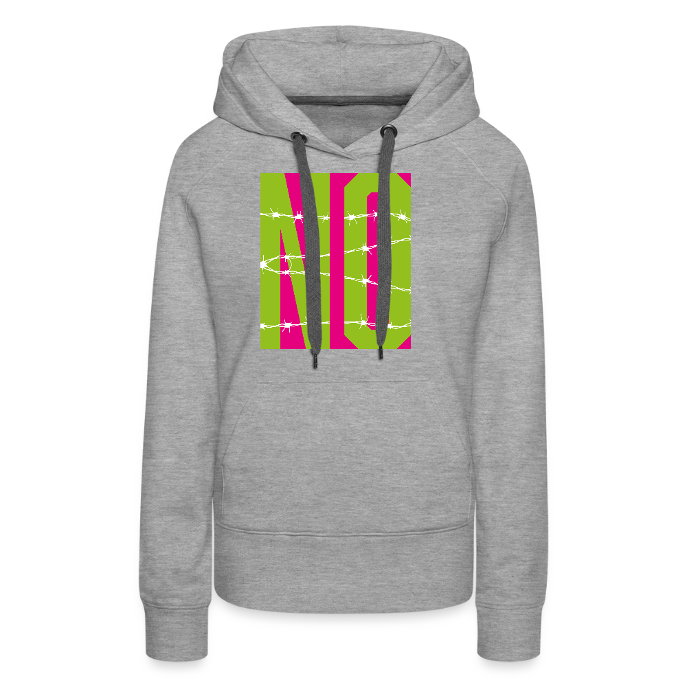 Frauen Premium Hoodie mit NO PRINT - Grau meliert