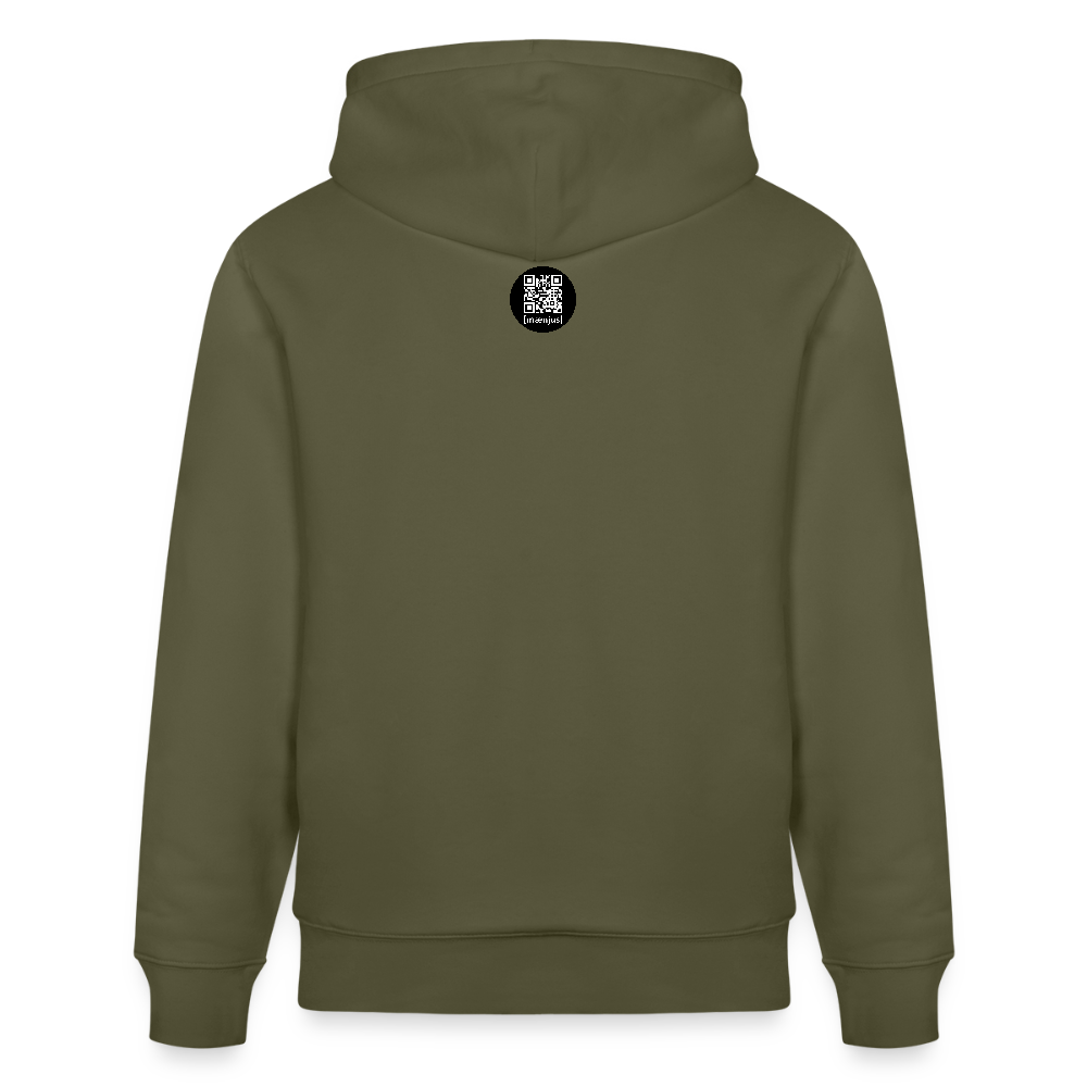 Unisex Bio-Hoodie mit SKYDIVER PRINT - Khaki Grün
