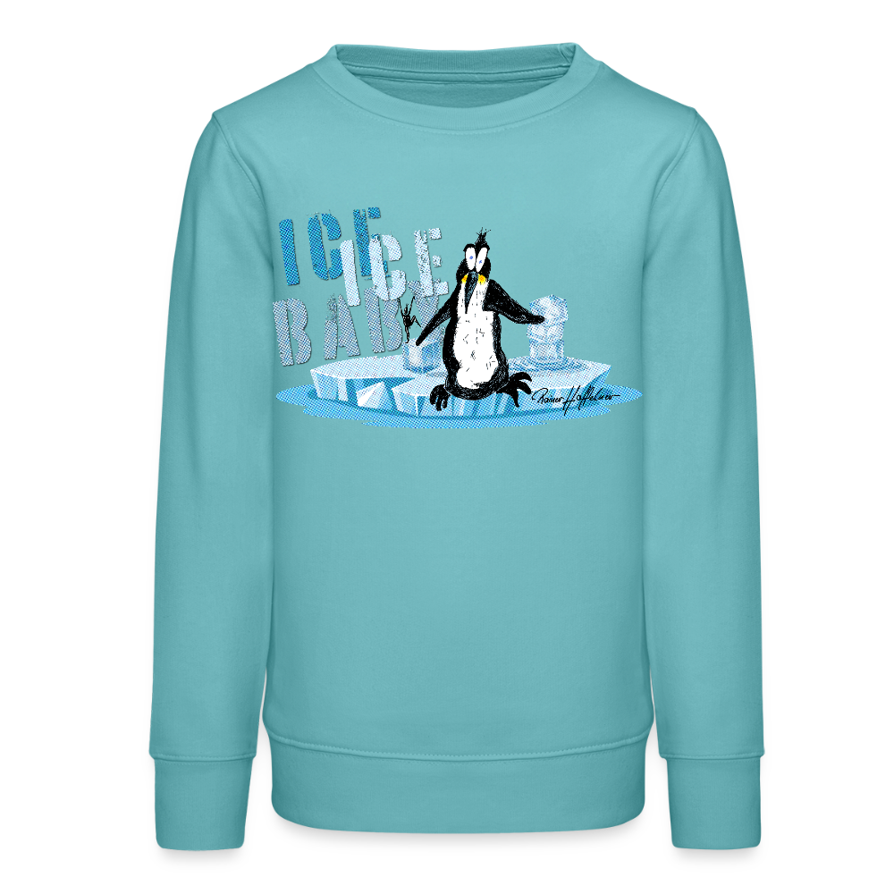 MNJS TEENS Bio Sweatshirt mit BE DIFFERENT PRINT - Pastelltürkis