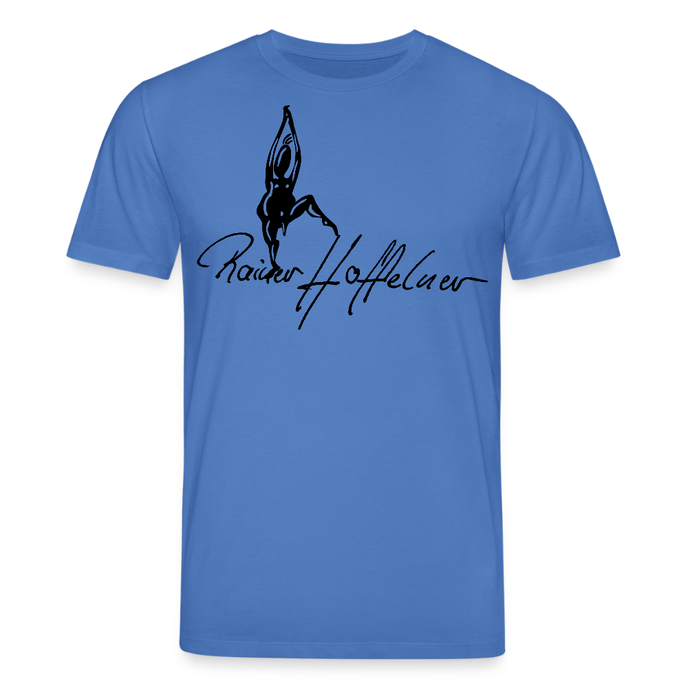 Unisex Bio-T-Shirt mit TUSCHEMÄNNCHEN PRINT - Achtsames Blau