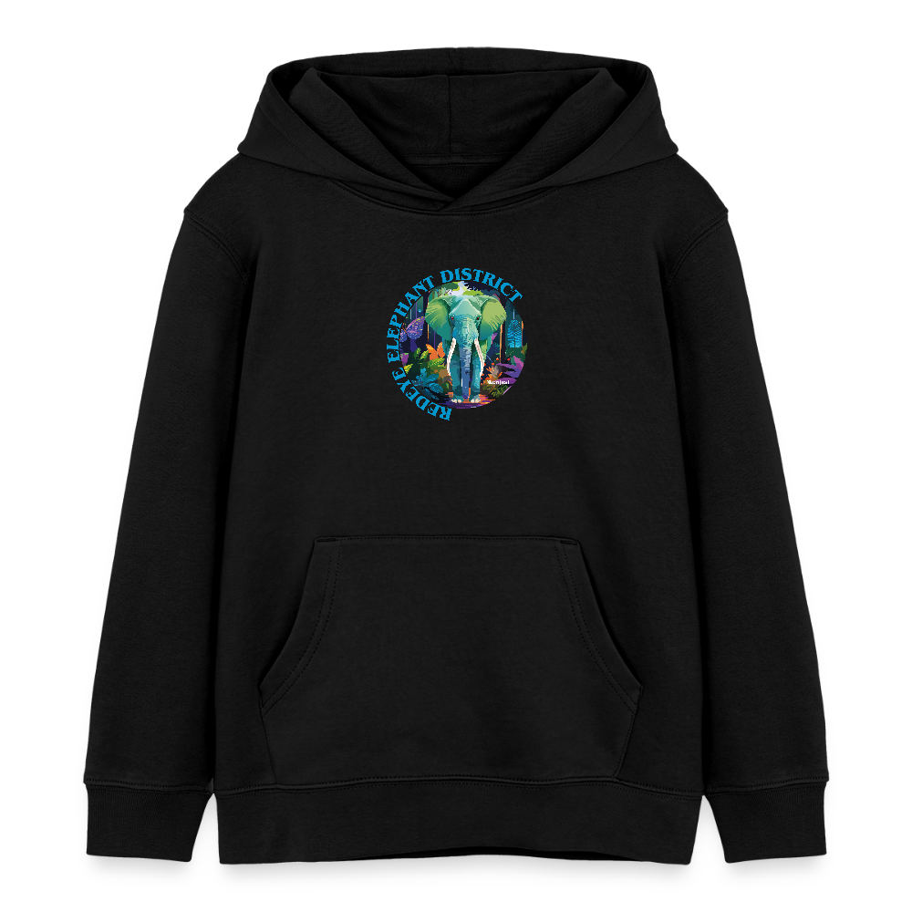 MNJS KIDS Bio-Hoodie mit REDEYE ELEPHANT DISTRICT PRINT - Schwarz