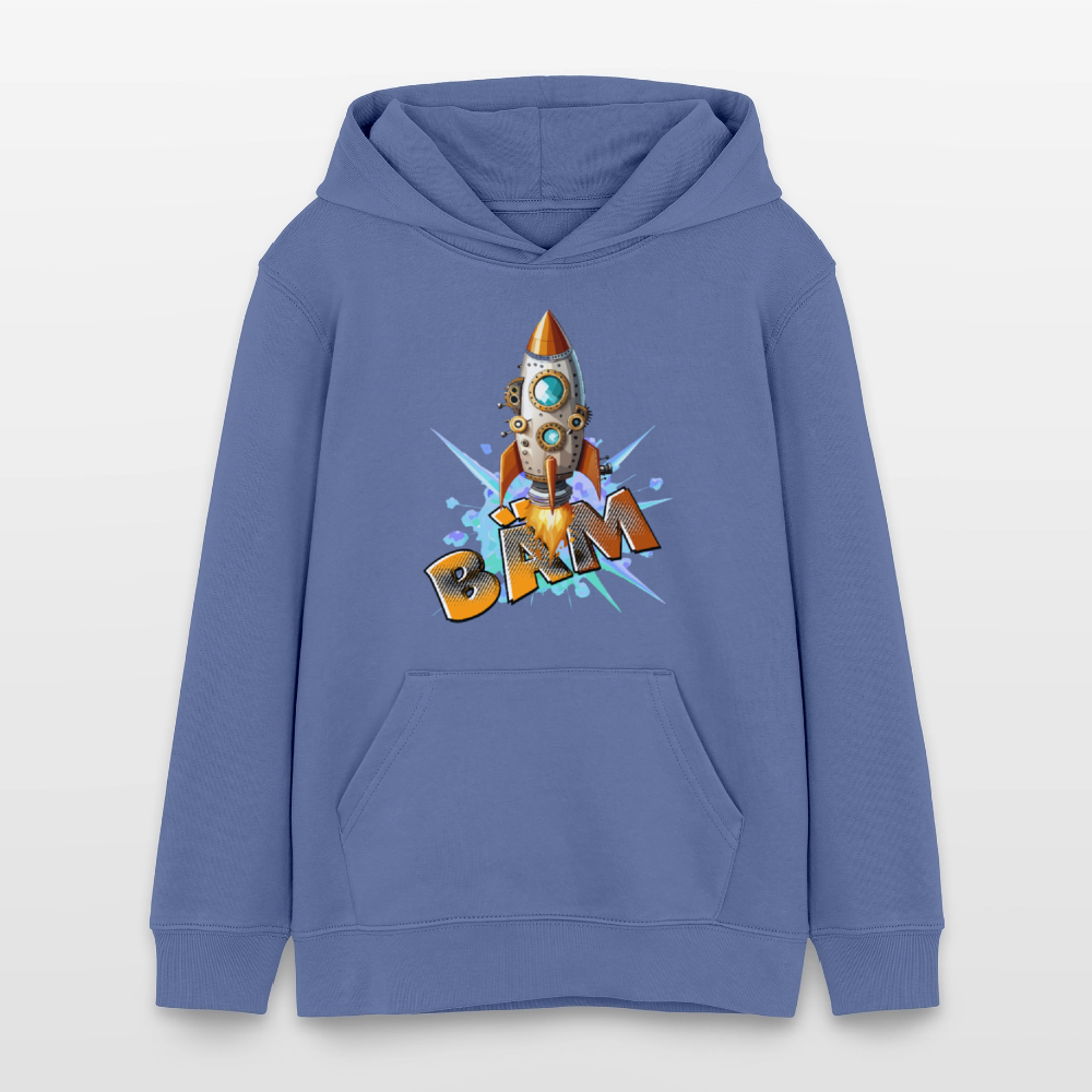 MNJS TEENS Bio-Hoodie mit BÄM PRINT - Blau