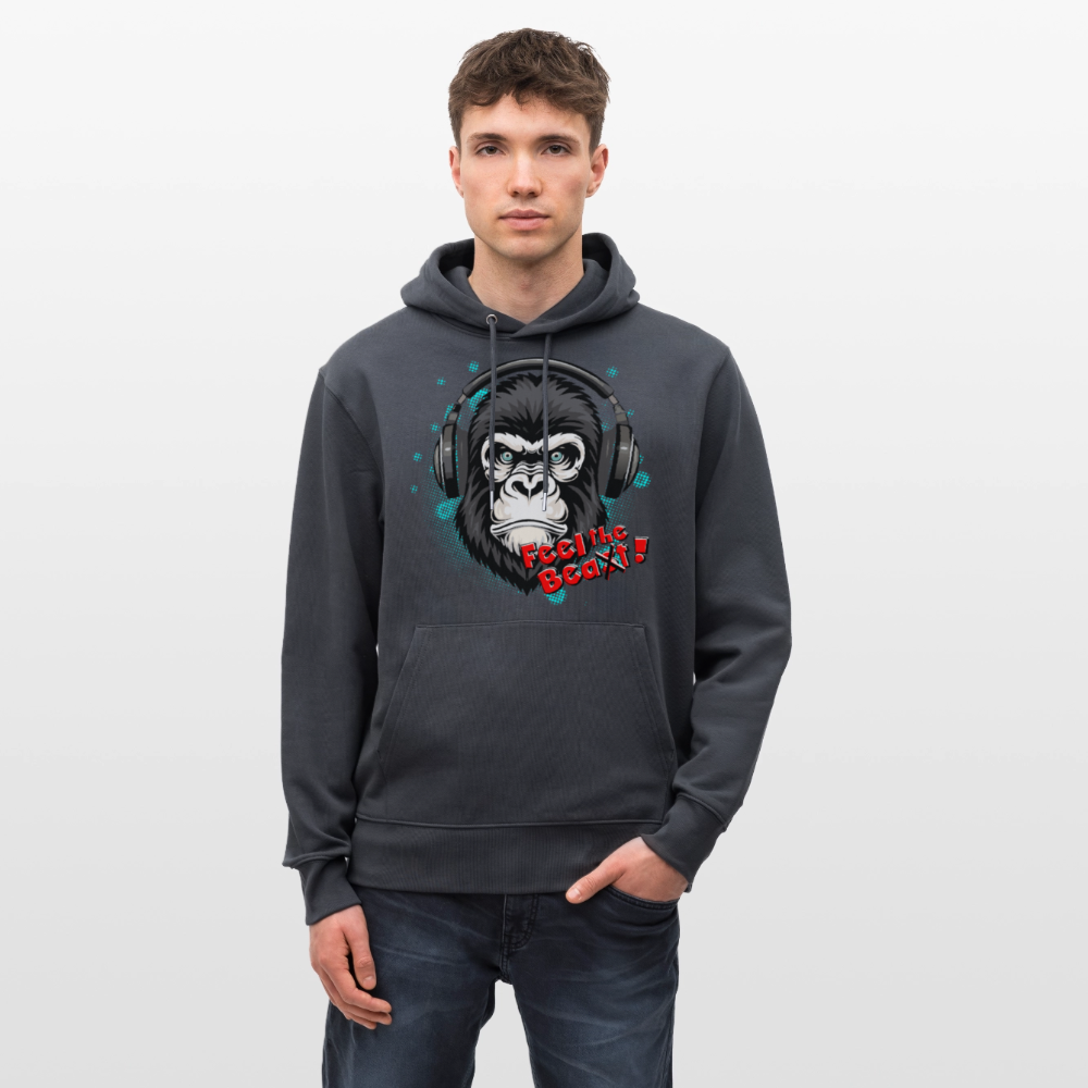 Unisex Hoodie mit FEEL THE BEA(S)T PRINT - Indigoblau