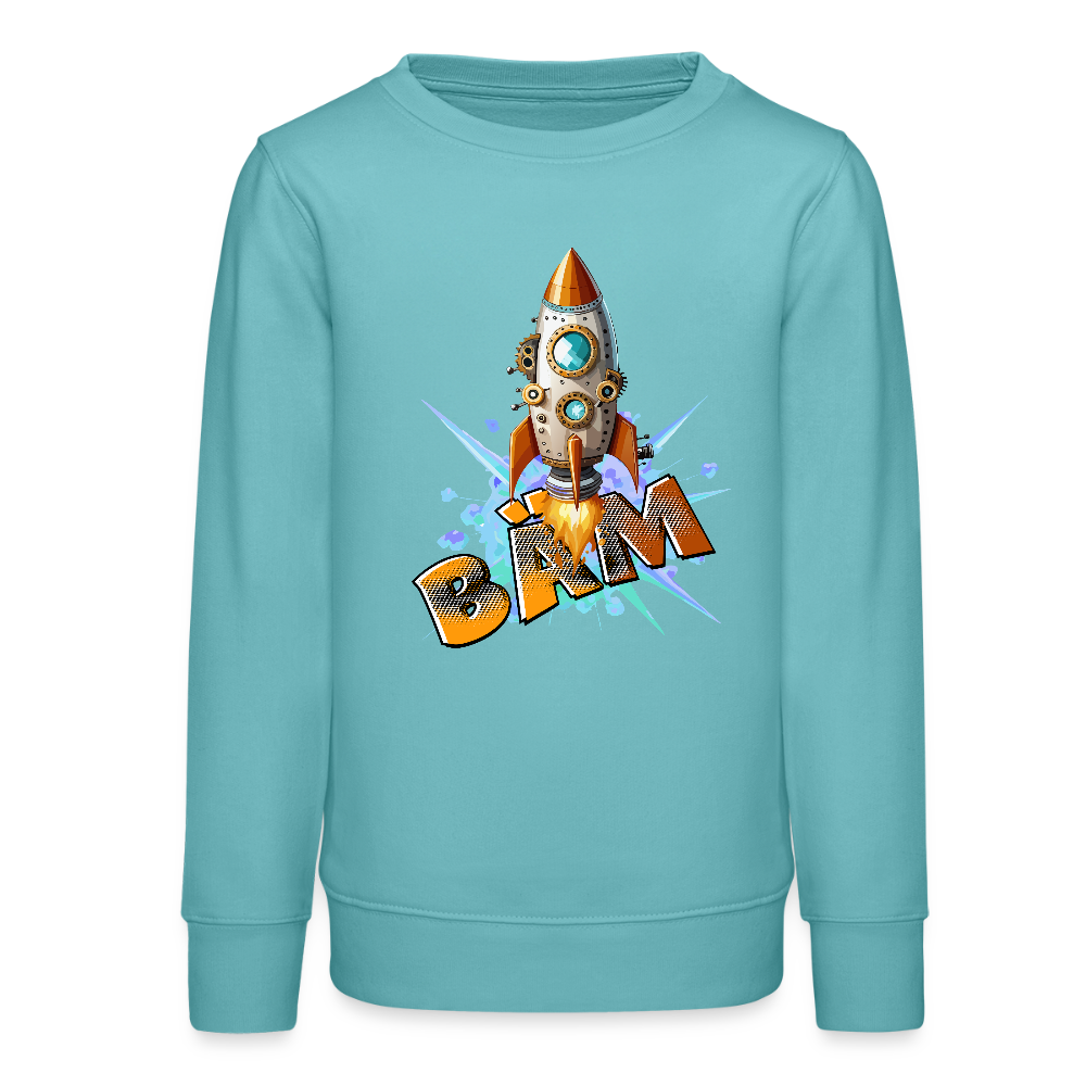 MNJS TEENS Bio Sweatshirt mit BÄM PRINT - Pastelltürkis
