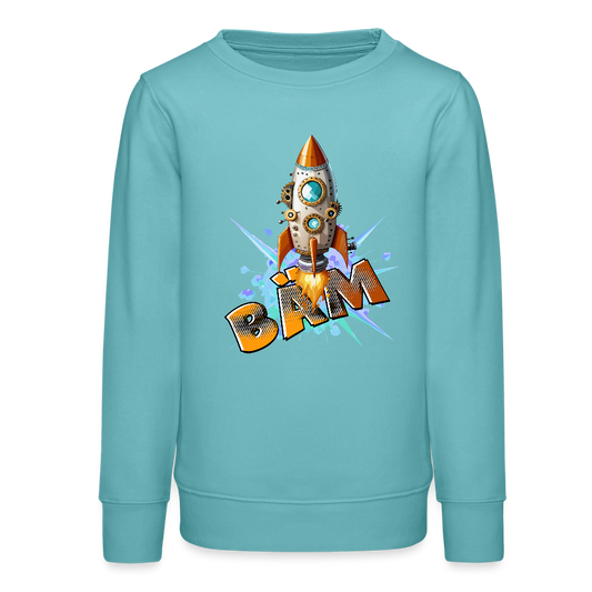 MNJS TEENS Bio Sweatshirt mit BÄM PRINT - Pastelltürkis