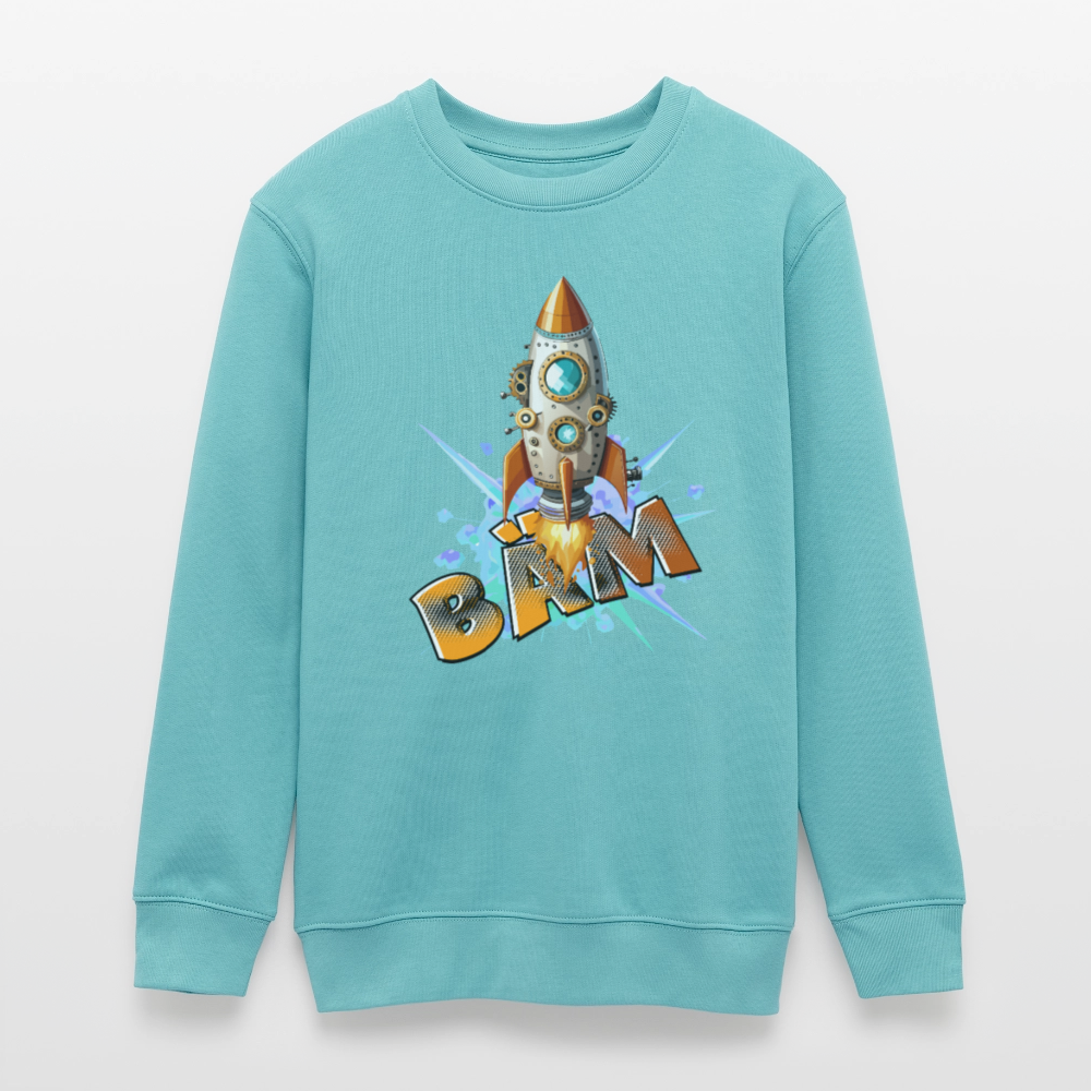 MNJS TEENS Bio Sweatshirt mit BÄM PRINT - Pastelltürkis