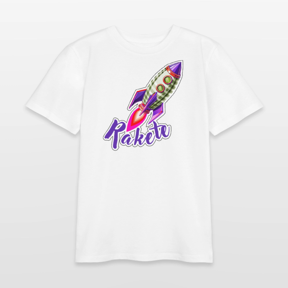 MNJS TEENS Bio T-Shirt mit RAKETE PRINT - Weiß